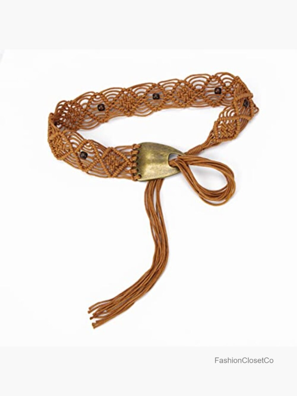 Woven Rope Braid Waist Belt with Alloy Buckle - Picture 4 of 7